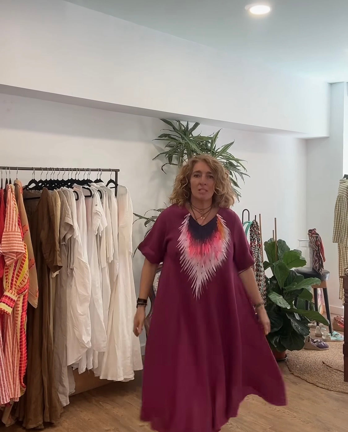 Vestido bies buganvilla