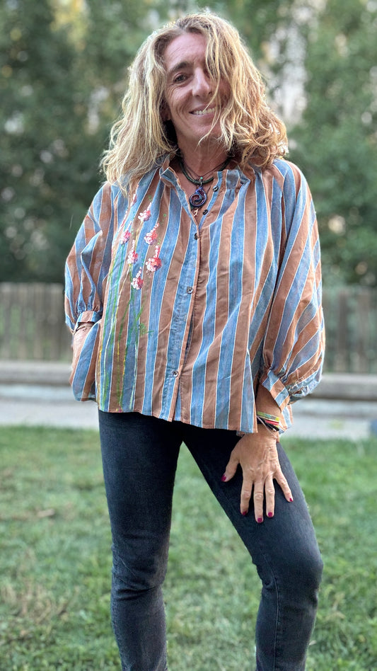 Blusa raya camel