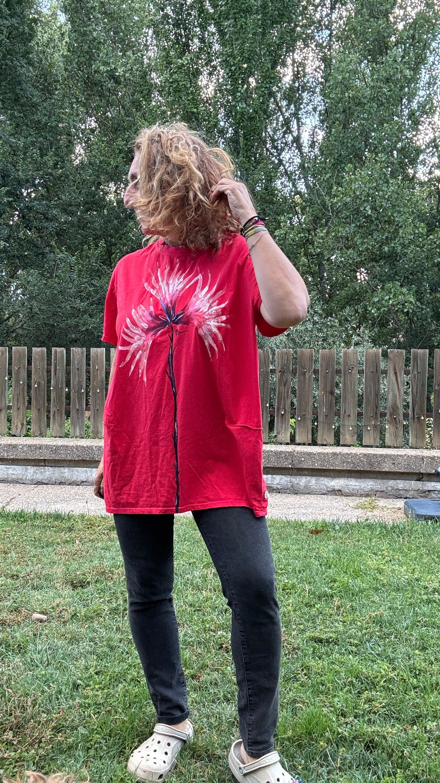 Camiseta botones roja