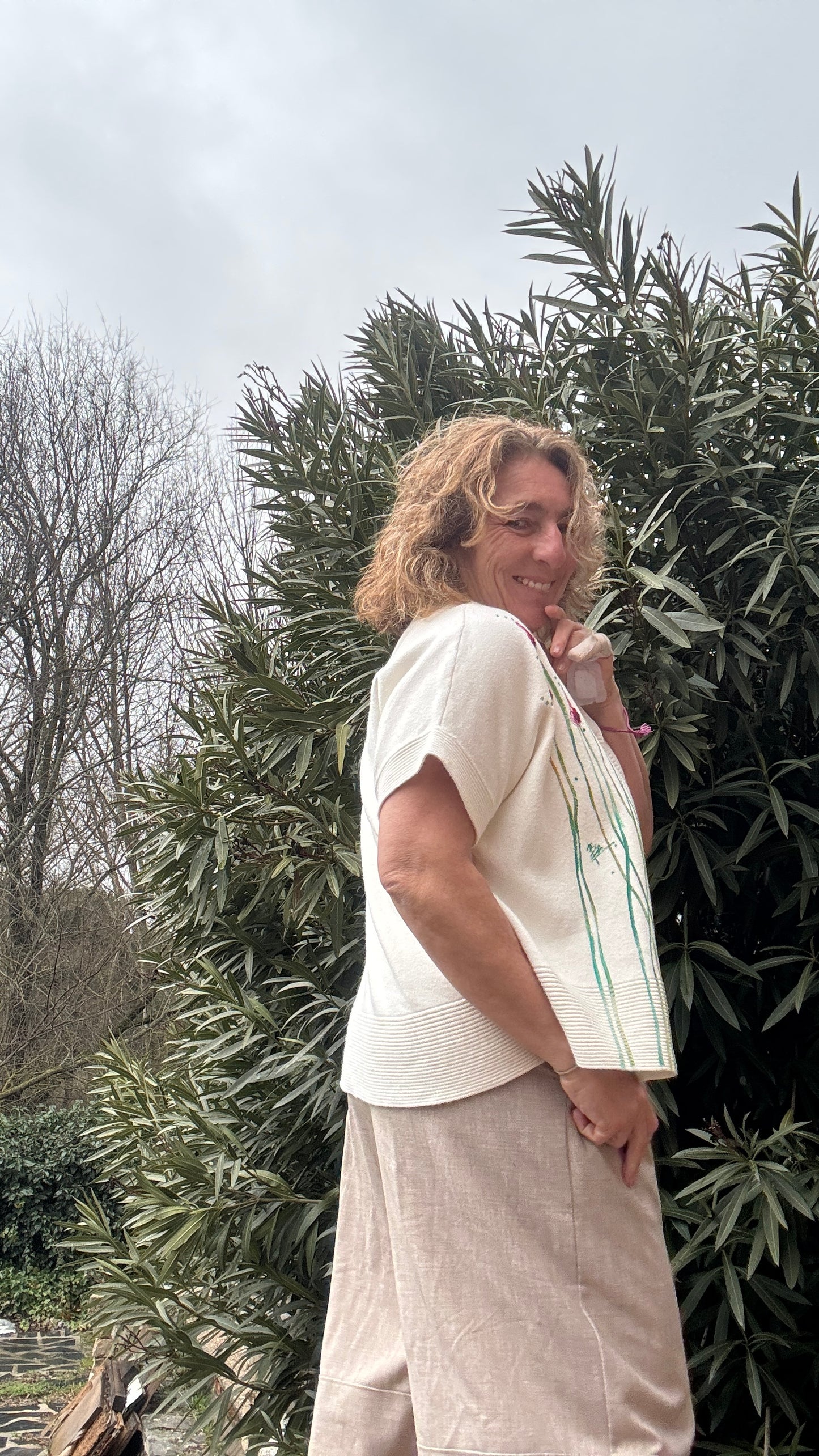 Chaqueta dos botones crudo