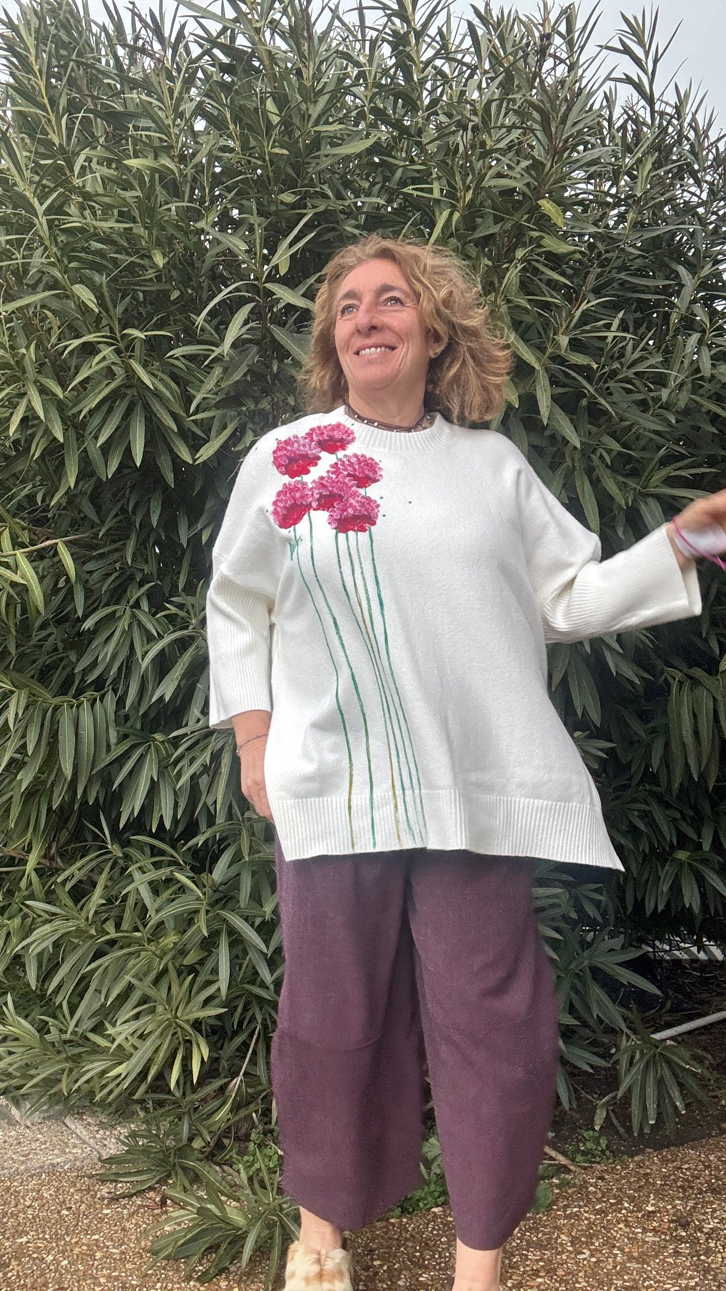 Jersey botones espalda blanco