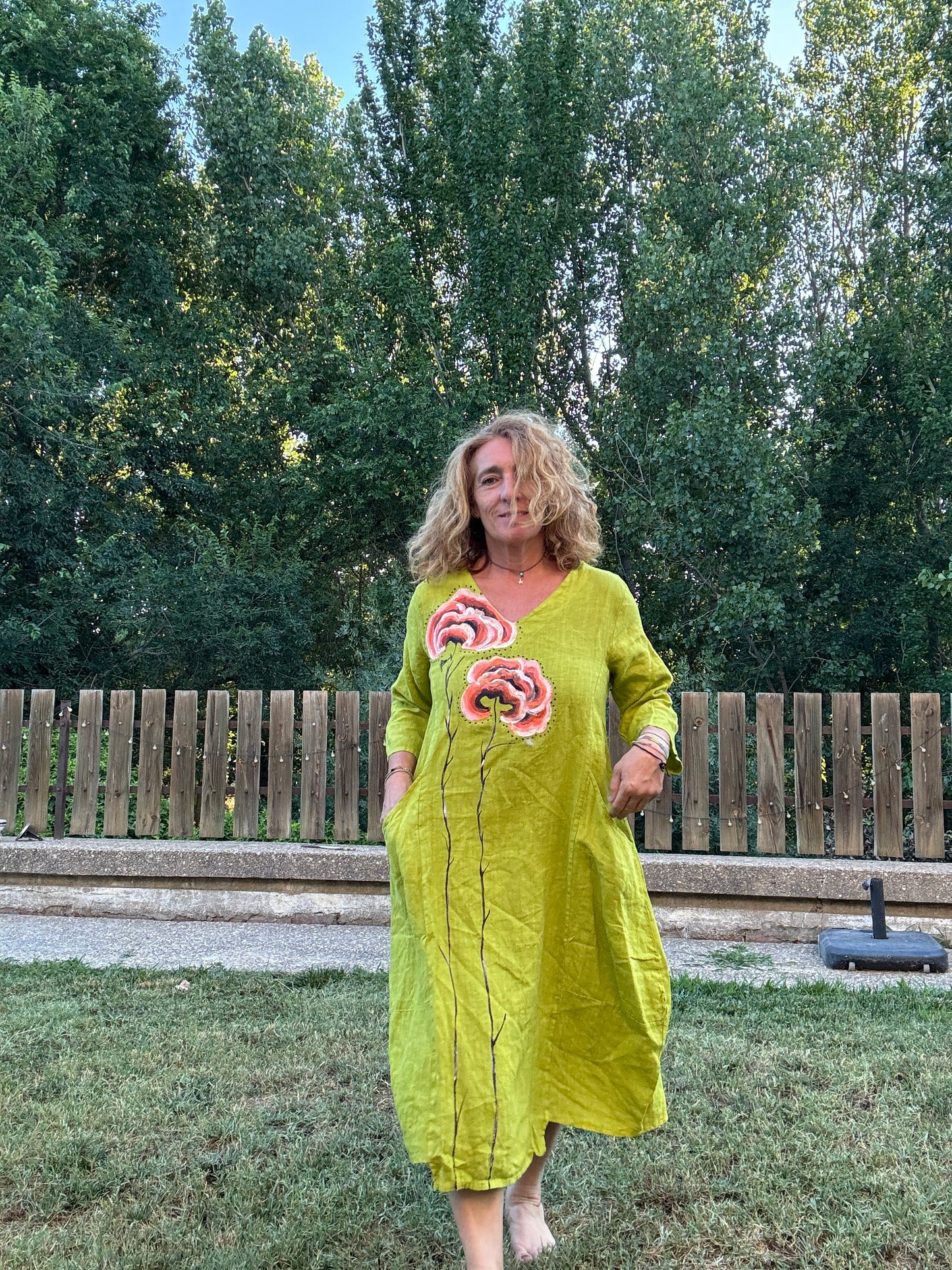 Vestido lino lima