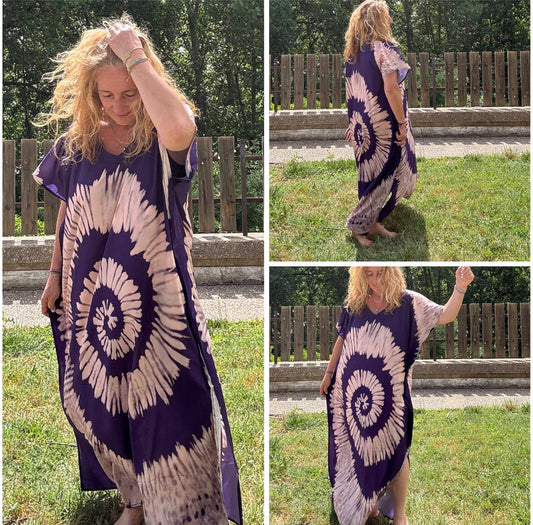 Kaftan tie dye morado