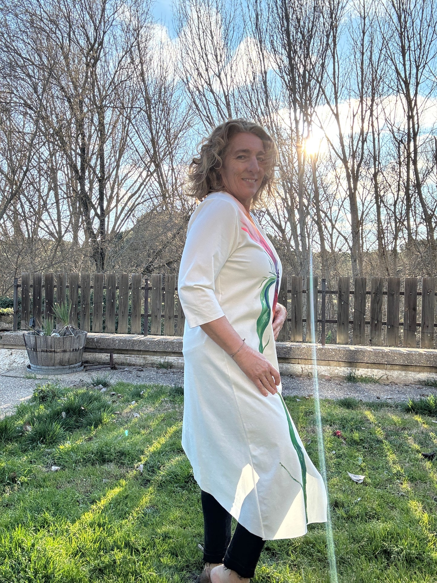 Blusa asimétrica blanca