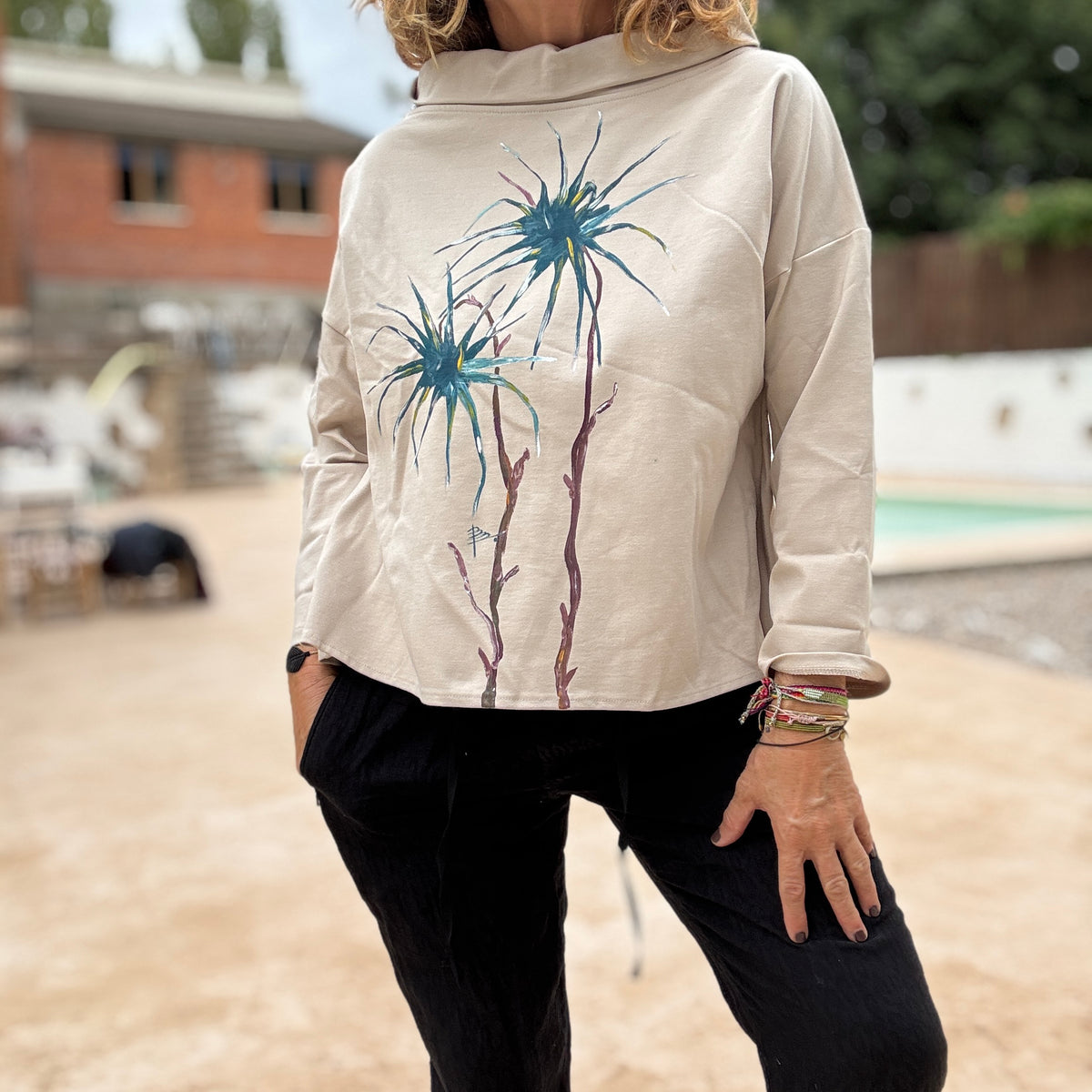 Blusa barco beige