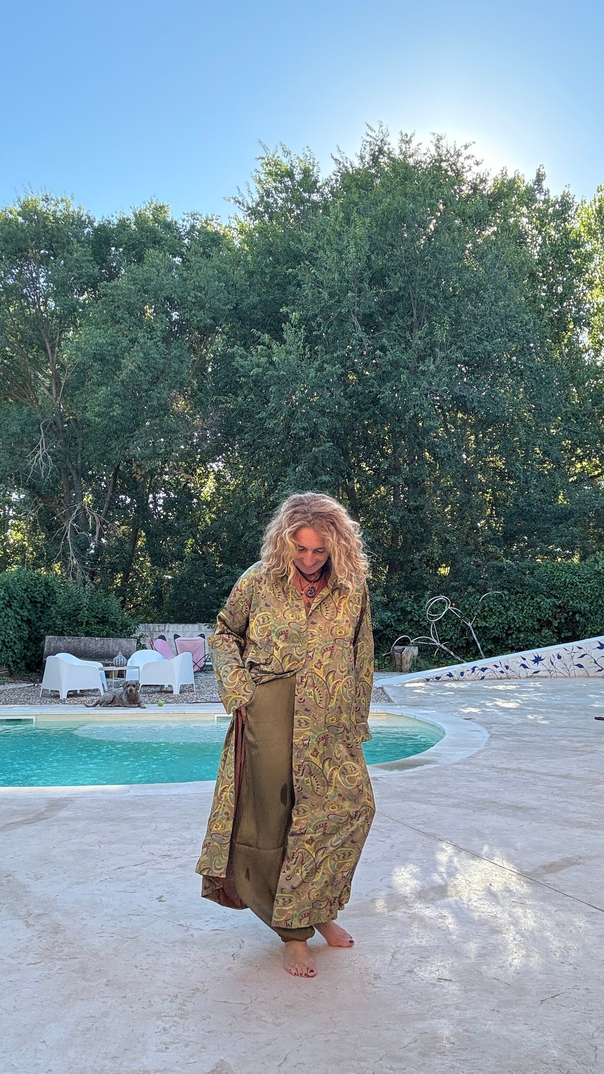 Conjunto estampado verde - pantalón verde