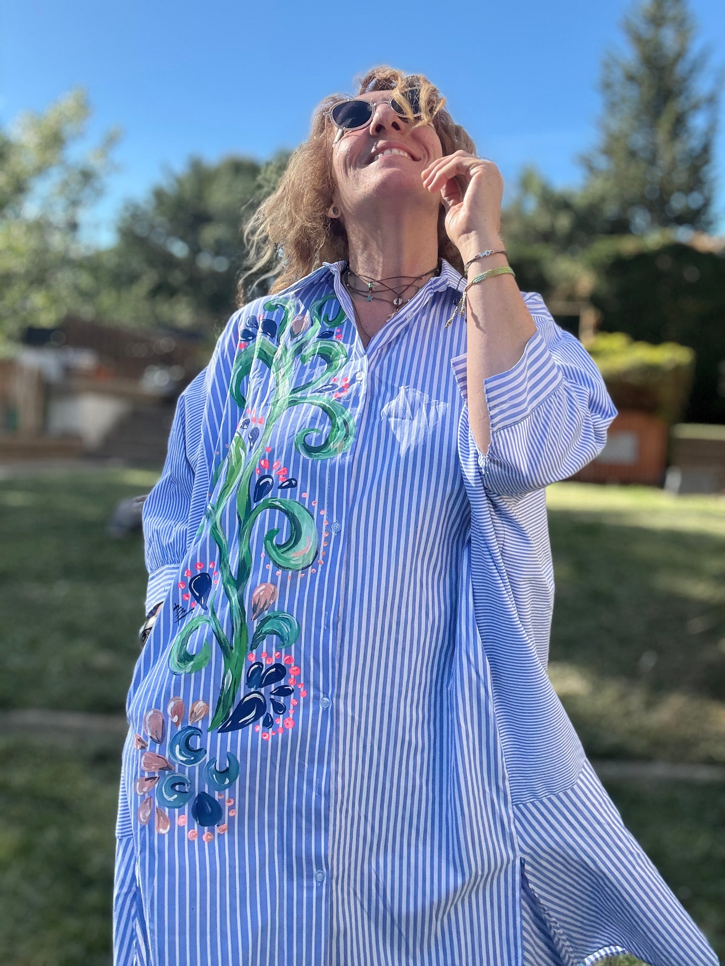 Vestido camisero asimétrico