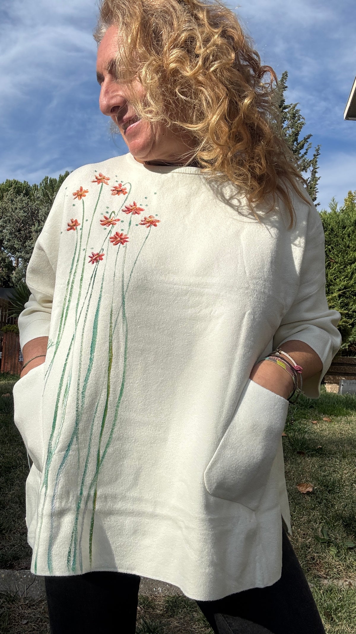 Jersey cuello caja crudo