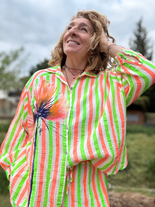 Conjunto flúor, raya verde