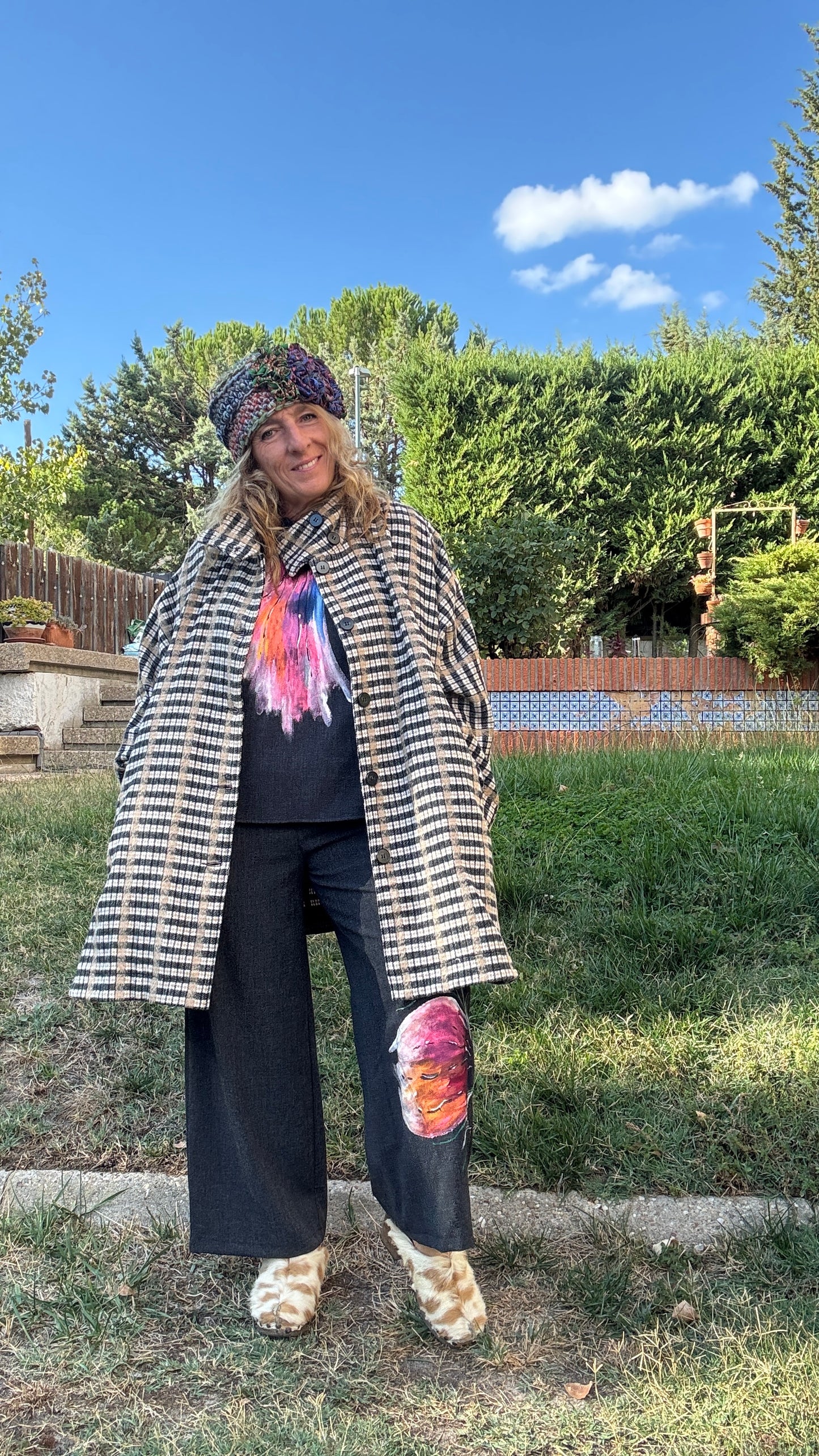 Abrigo cuadro oversize