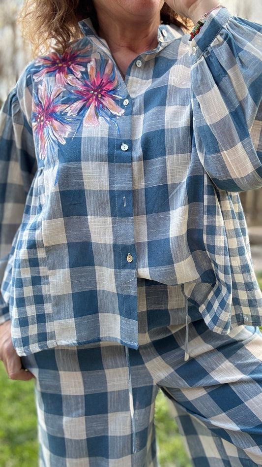 Conjunto cuadro azul