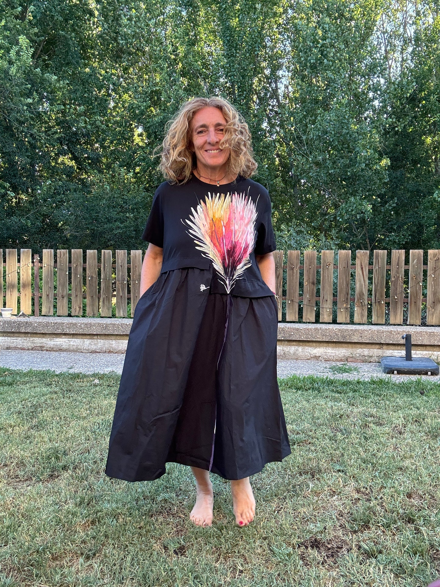 Vestido algodón negro