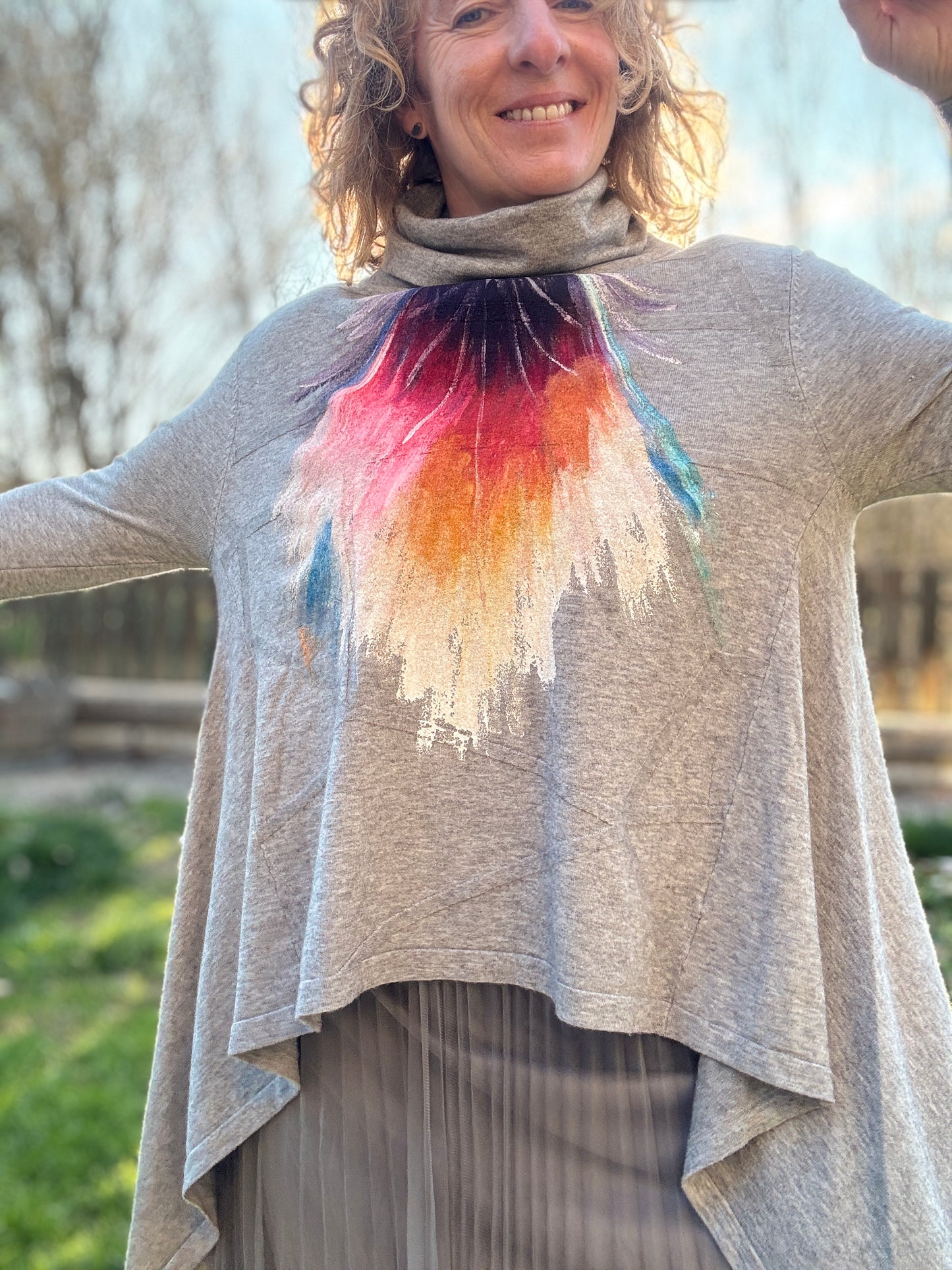 Vestido dos piezas gris