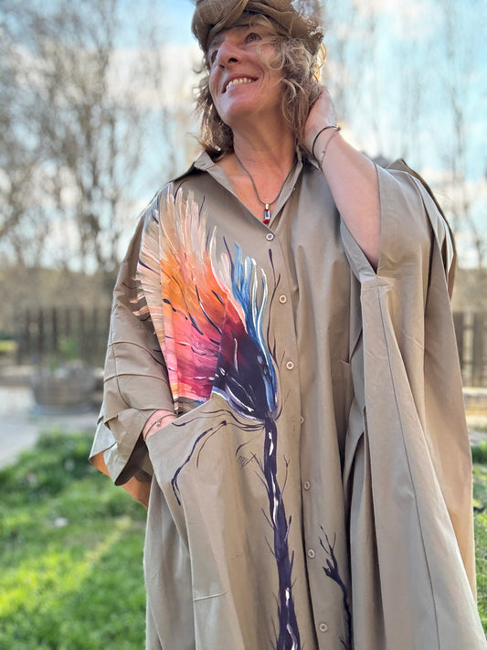 Casaca oversize beige
