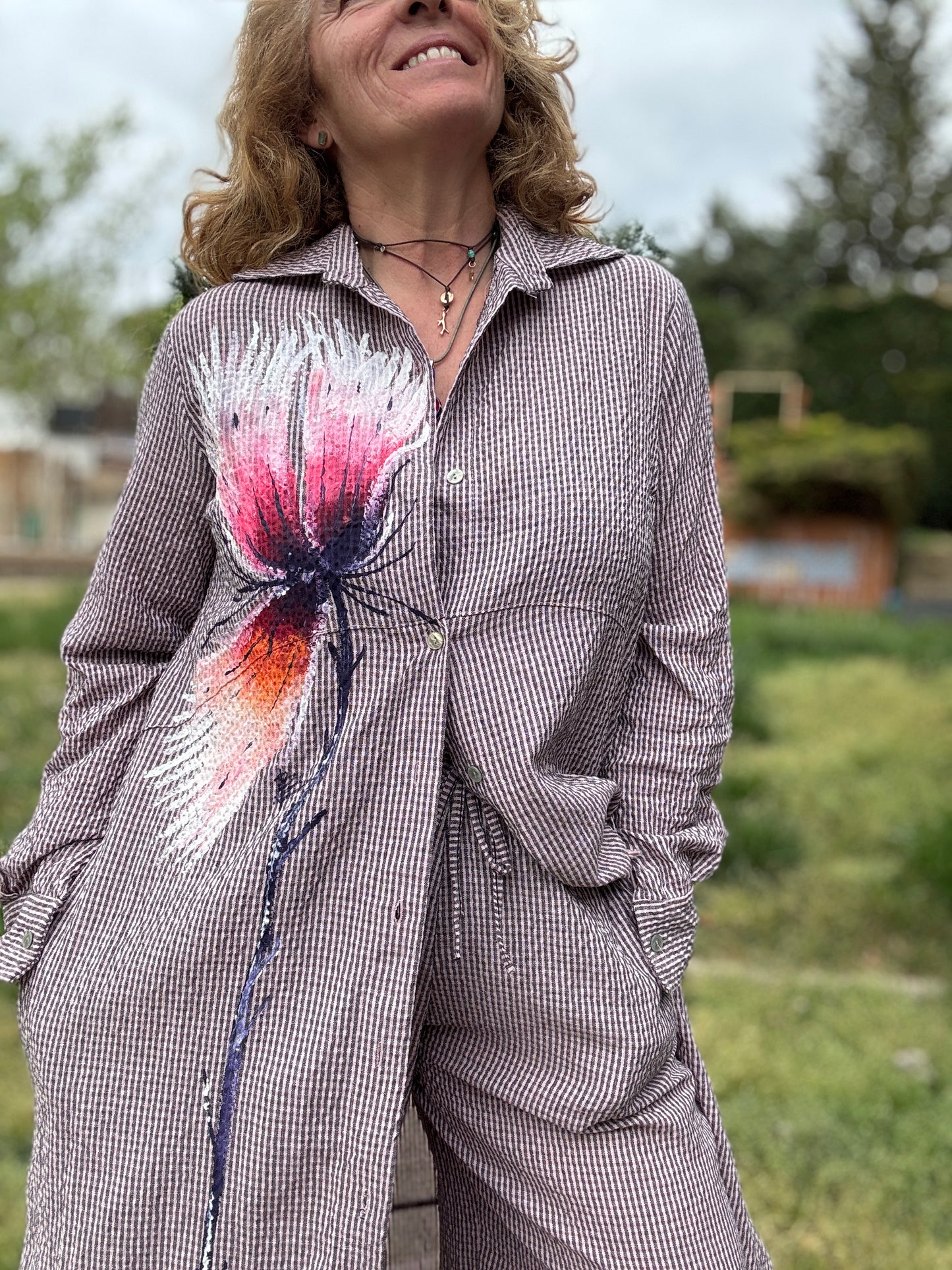 Conjunto raya rosa