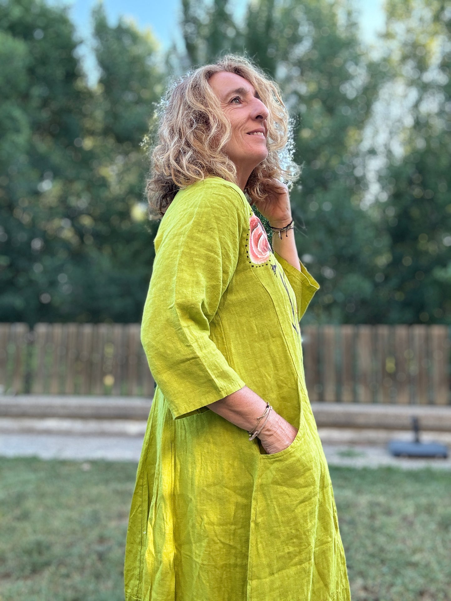 Vestido lino lima