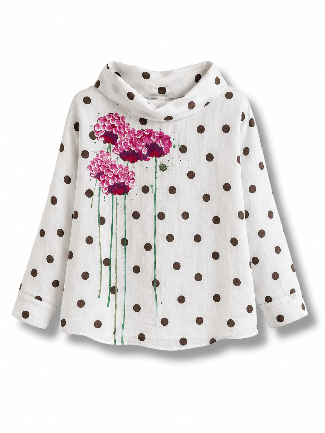Blusa barco lunares blanco