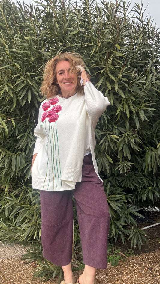 Jersey botones espalda blanco