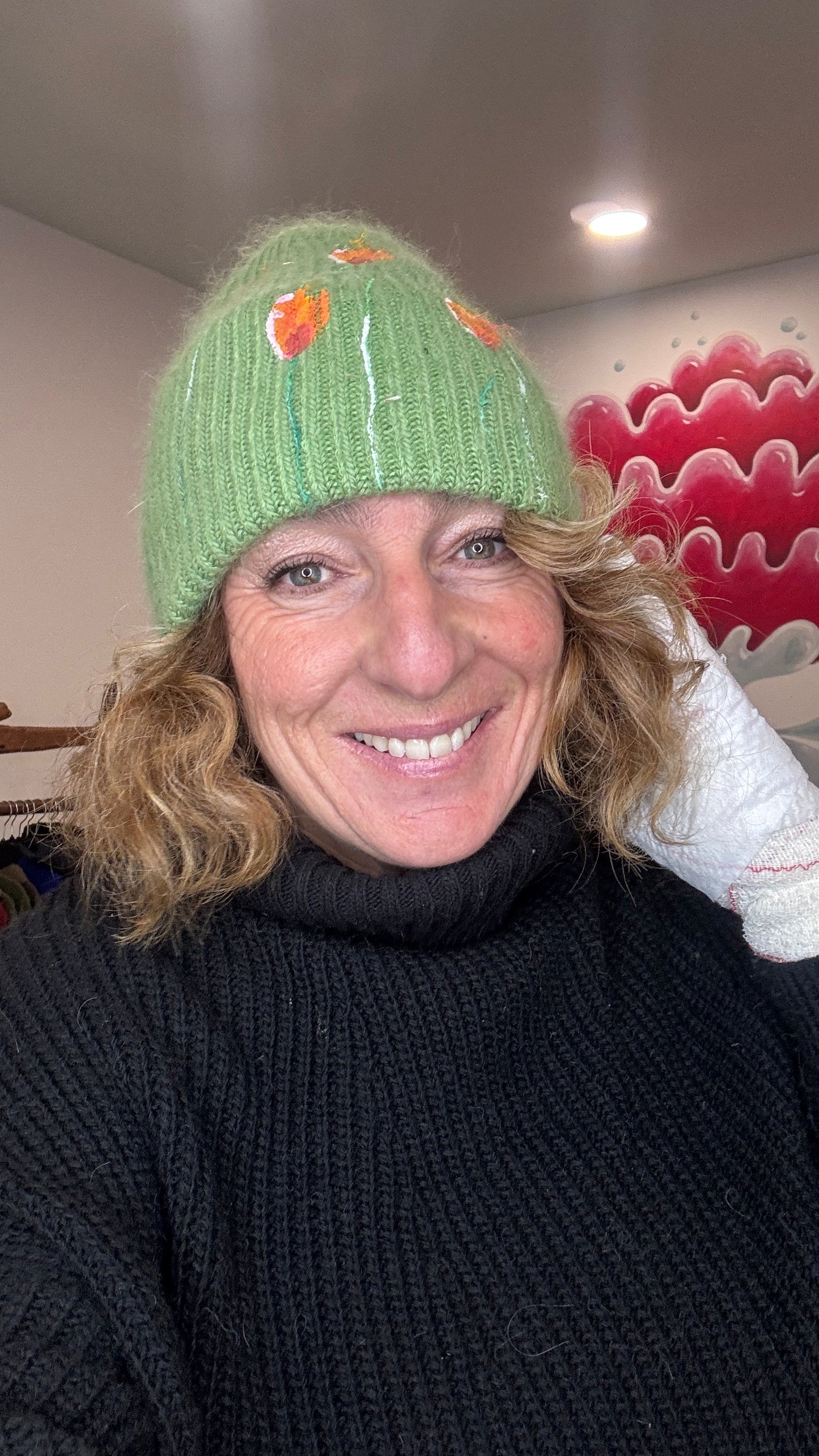 Gorro punto verde