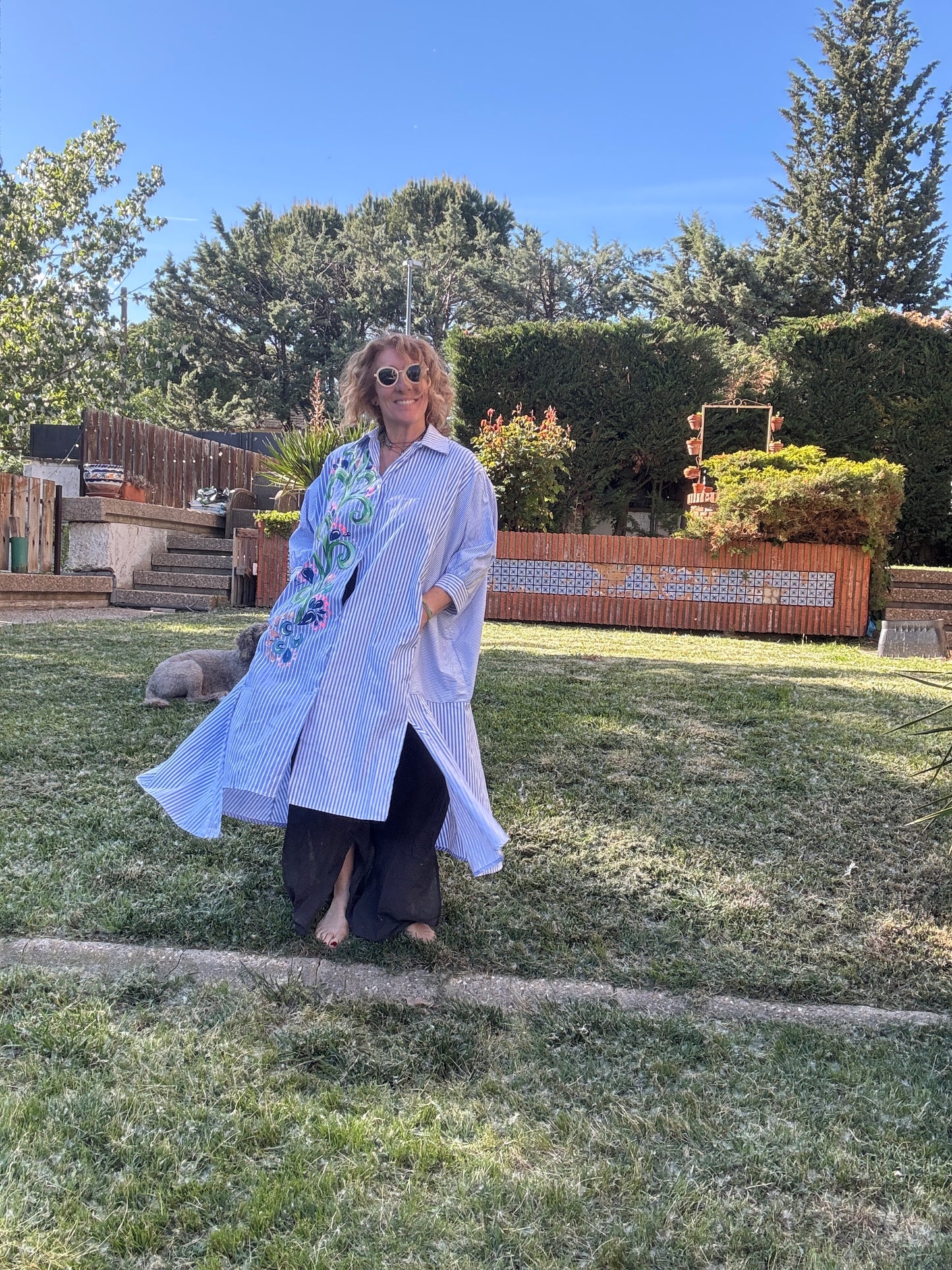 Vestido camisero asimétrico