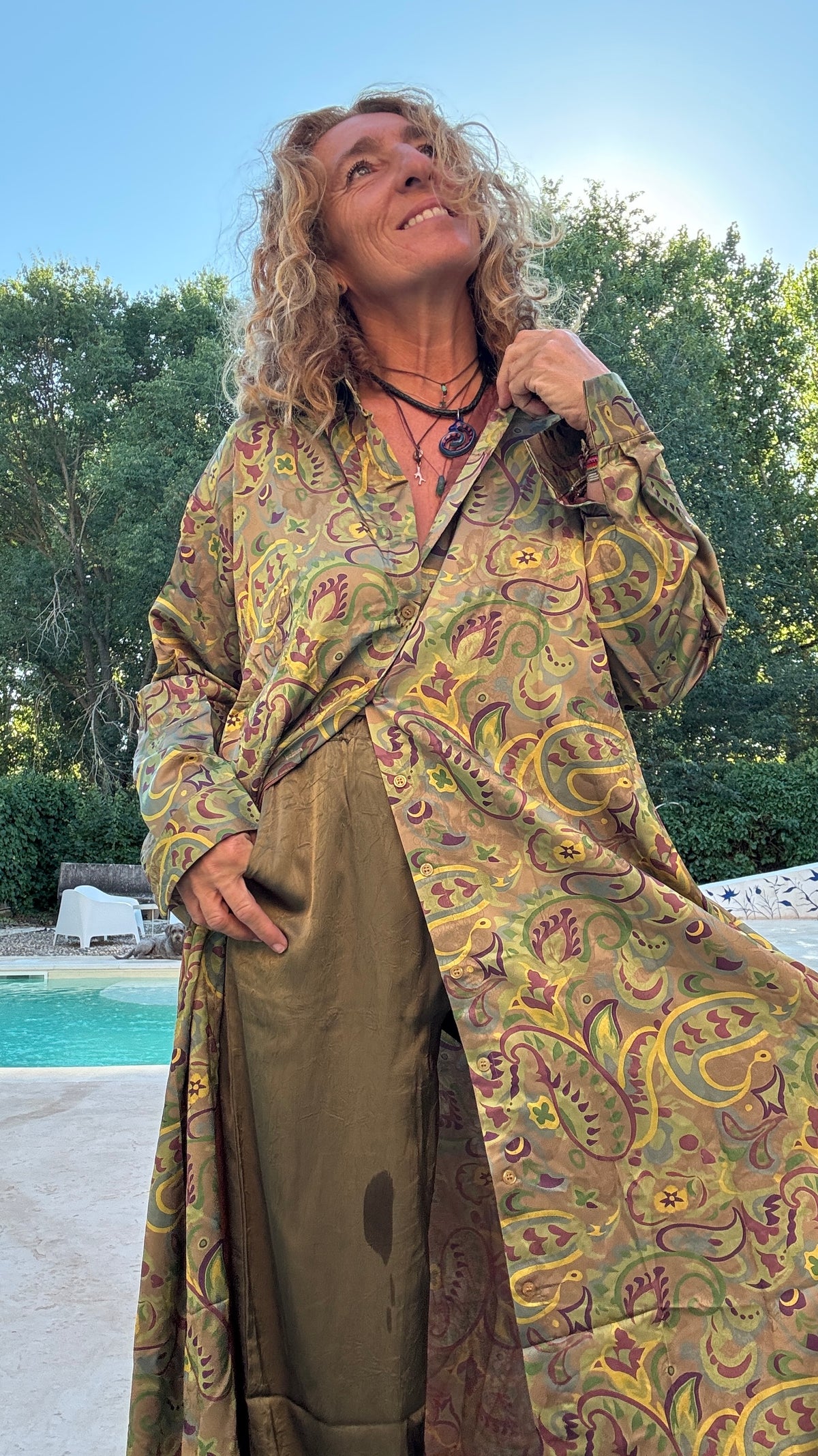 Conjunto estampado verde - pantalón verde