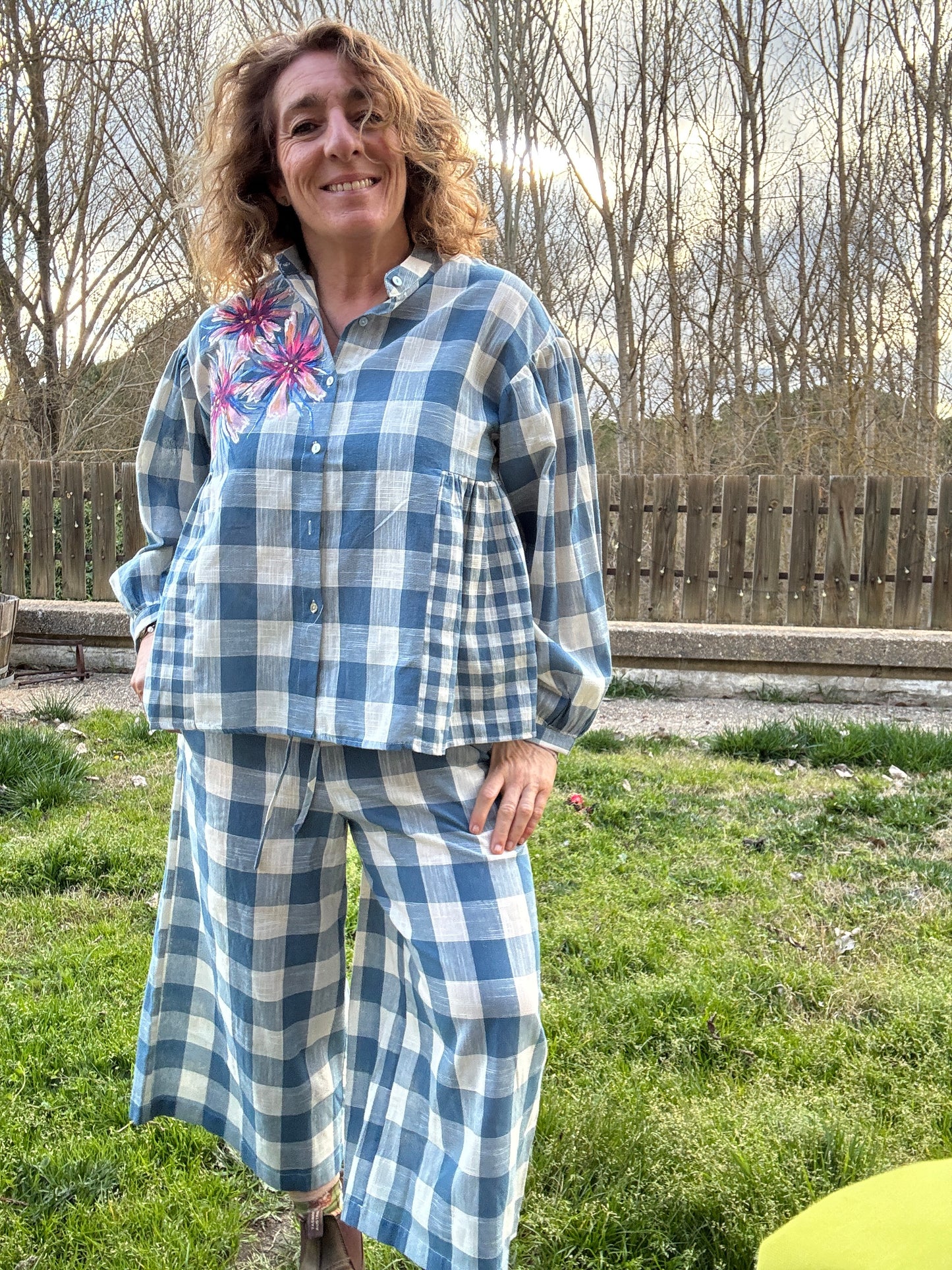 Conjunto cuadro azul