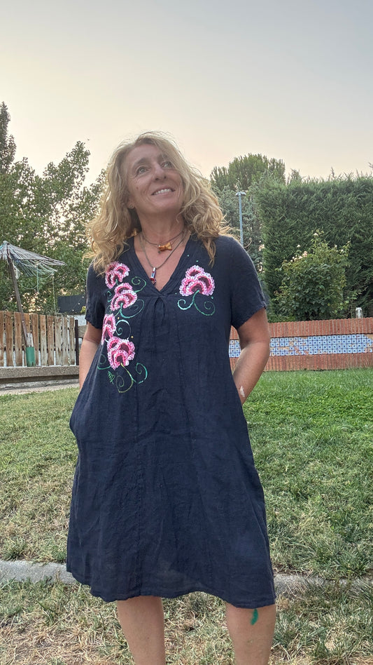 Vestido básico marino