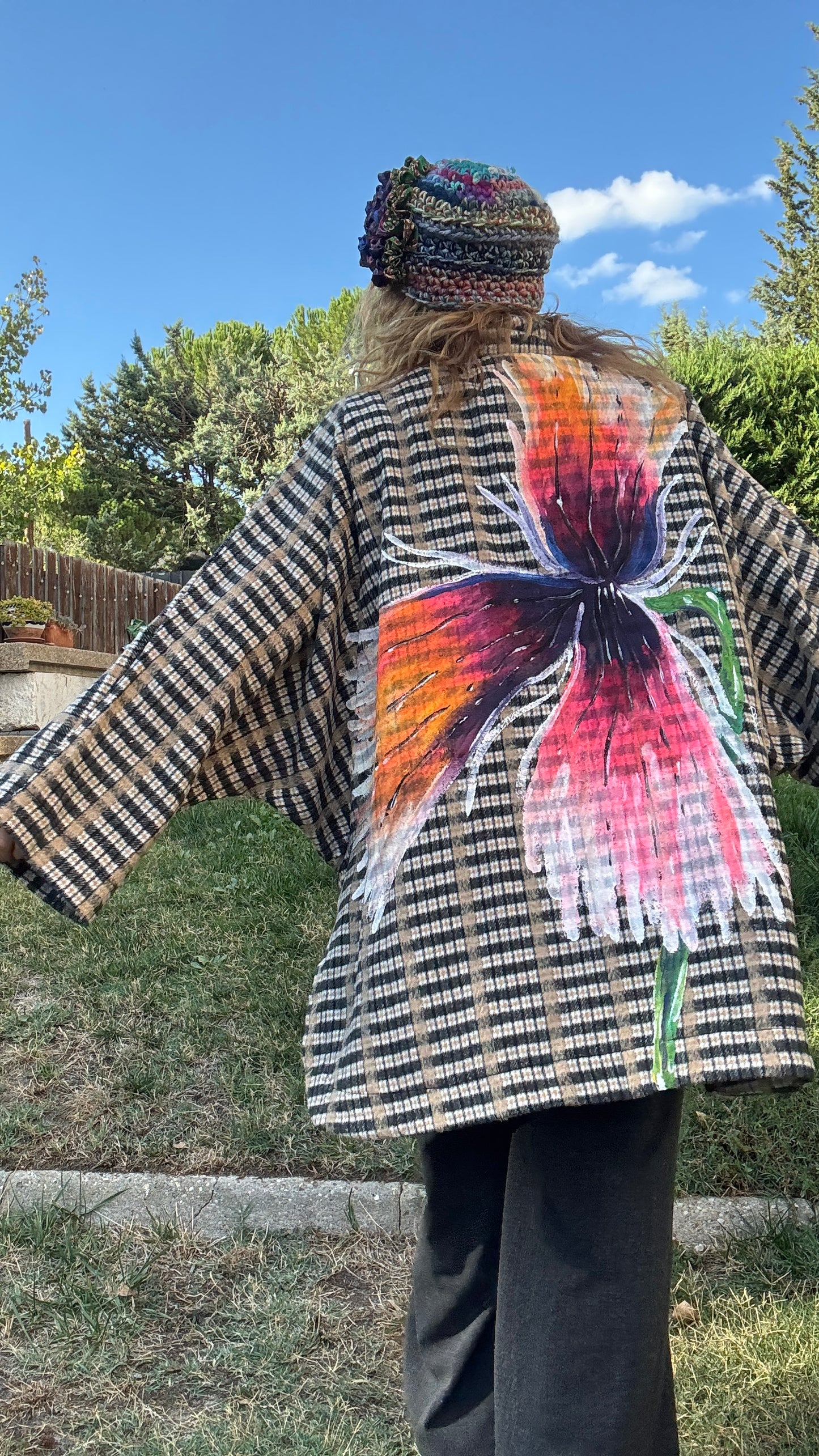 Abrigo cuadro oversize