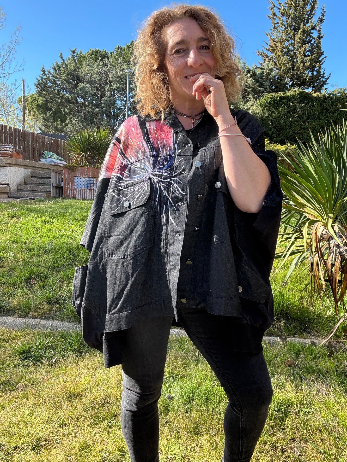 Chaqueta vaquera over negra
