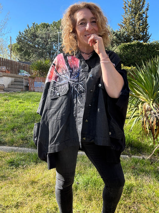 Chaqueta vaquera over negra