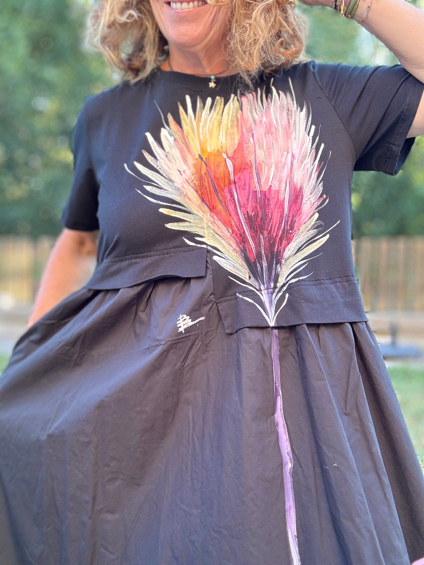 Vestido algodón negro