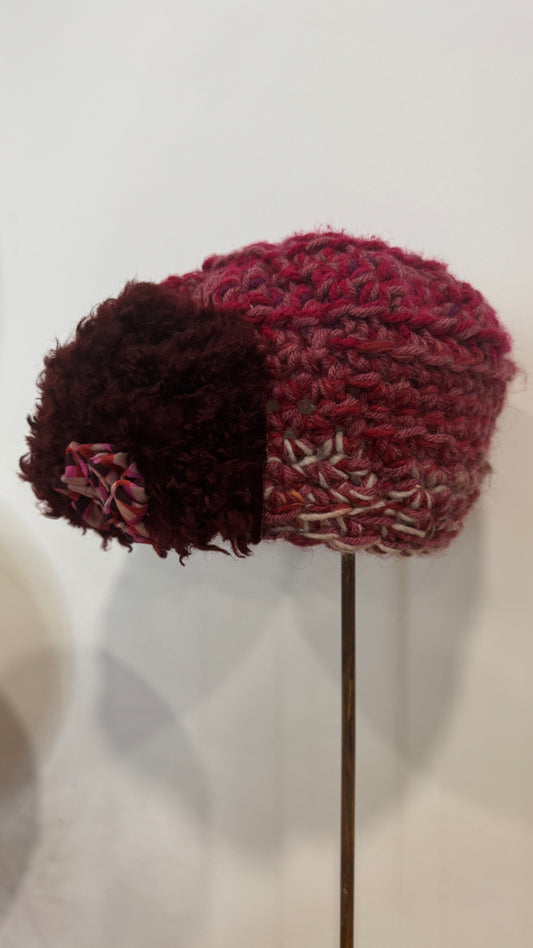 Gorro tonos granate