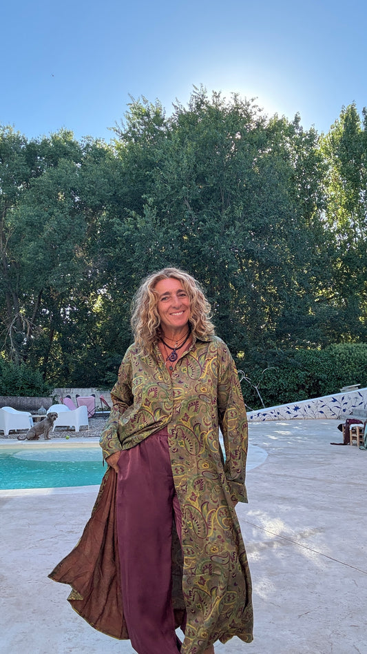 Conjunto estampado verde - pantalón buganvilla