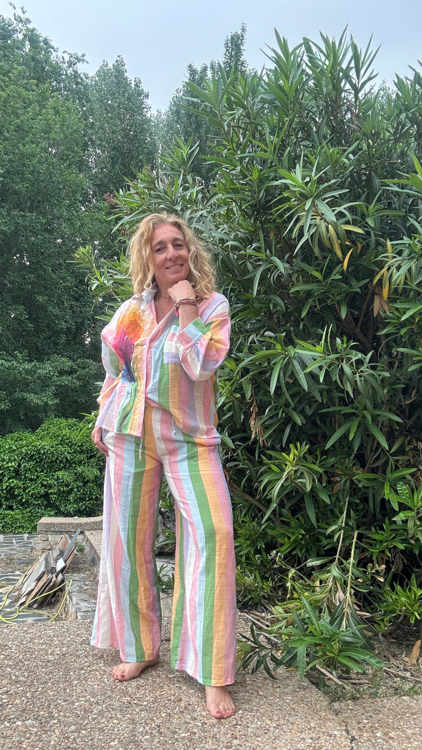 Conjunto raya multicolor
