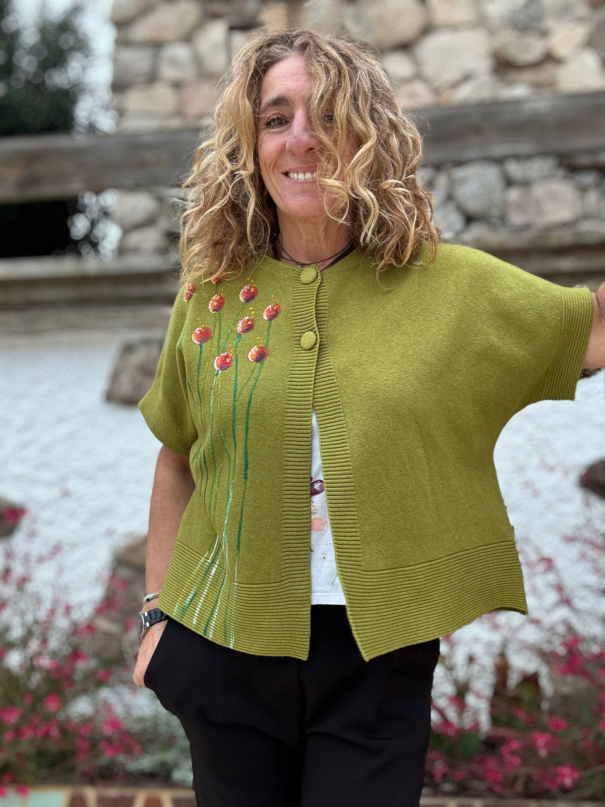 Chaqueta dos botones  verde oliva