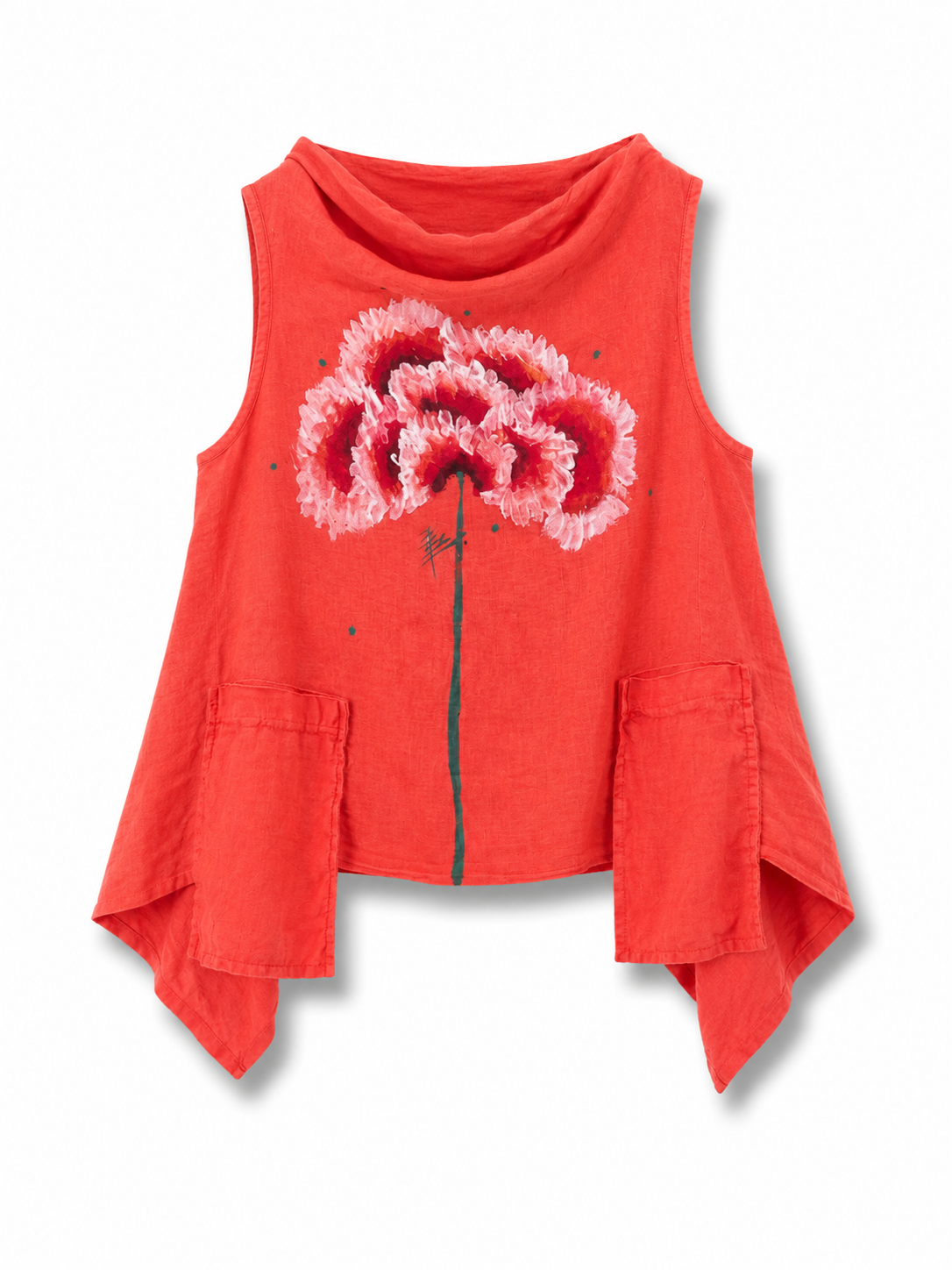 Chaleco lino coral