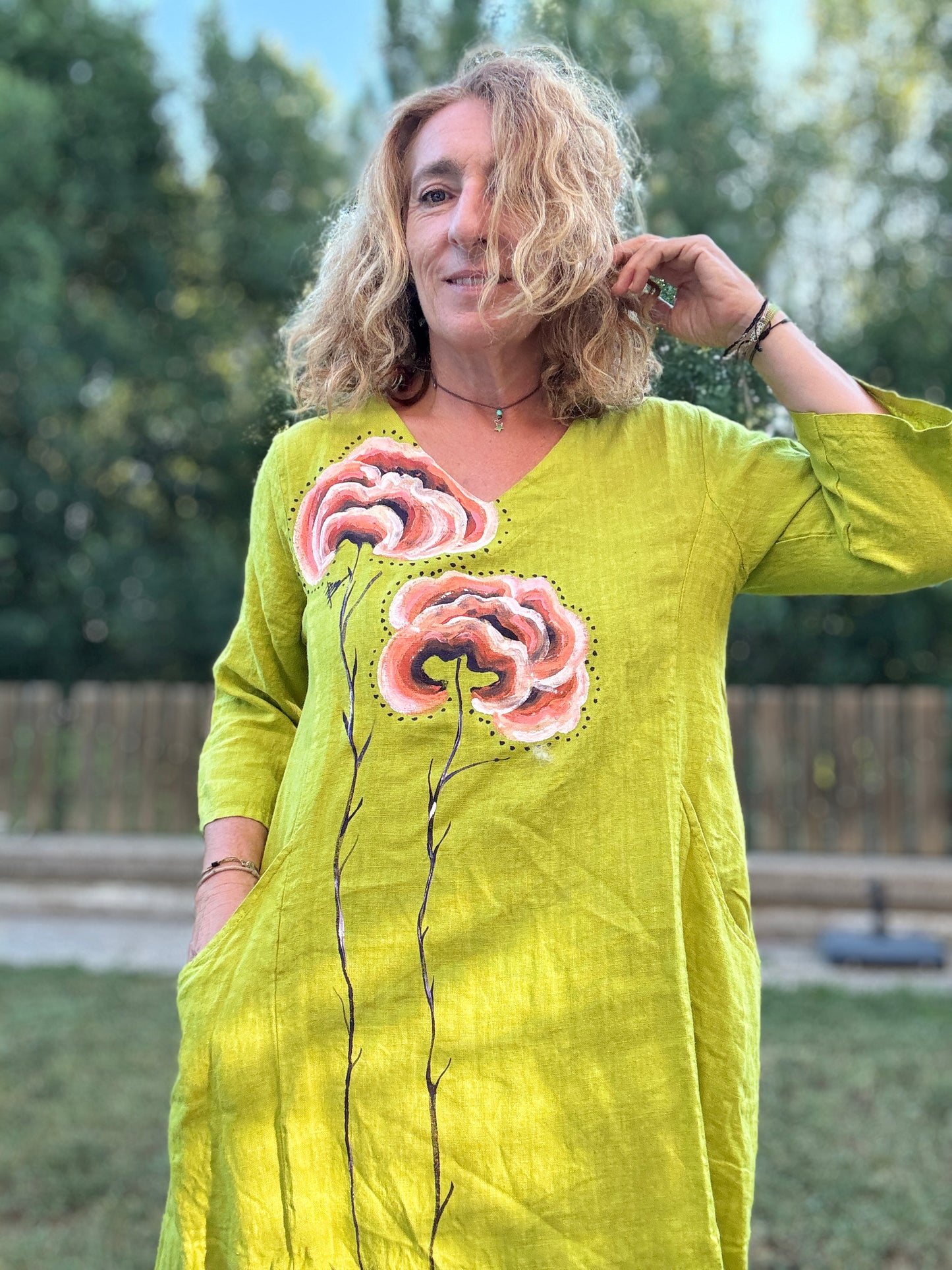 Vestido lino lima