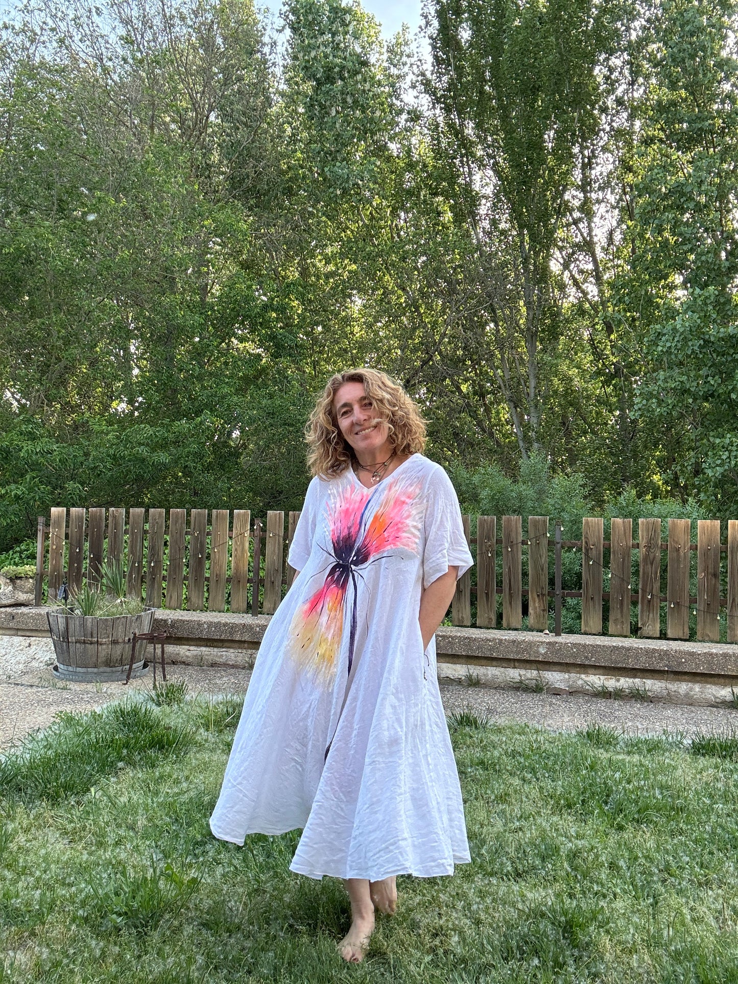Vestido evase blanco