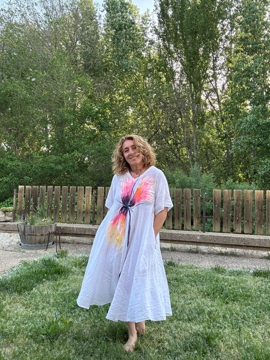 Vestido evase blanco