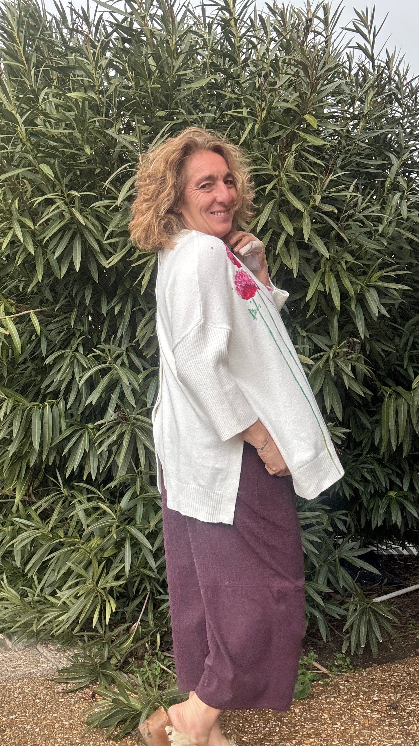 Jersey botones espalda blanco