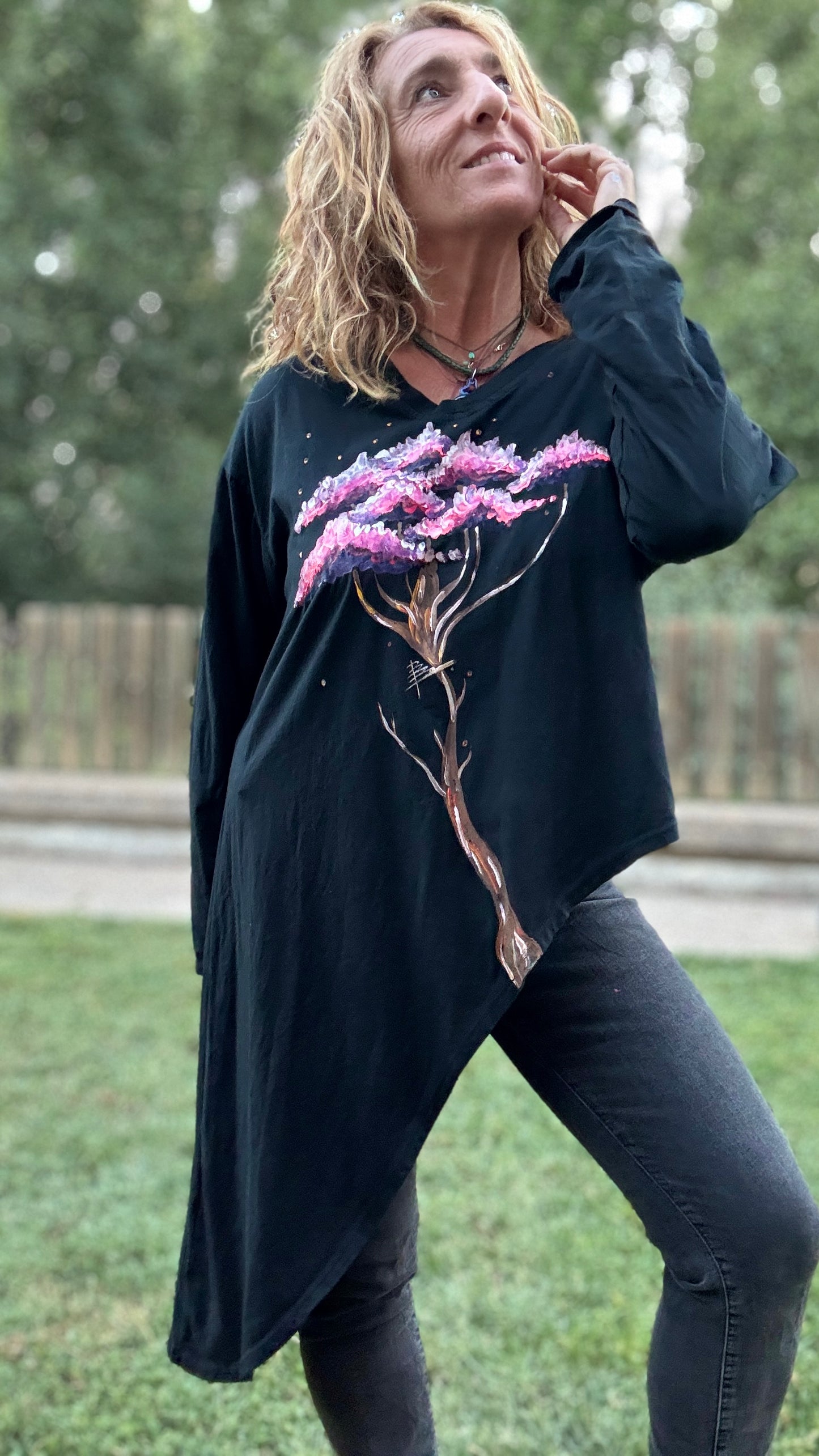 Camiseta asimétrica negra