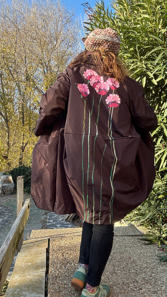 Chubasquero largo marrón