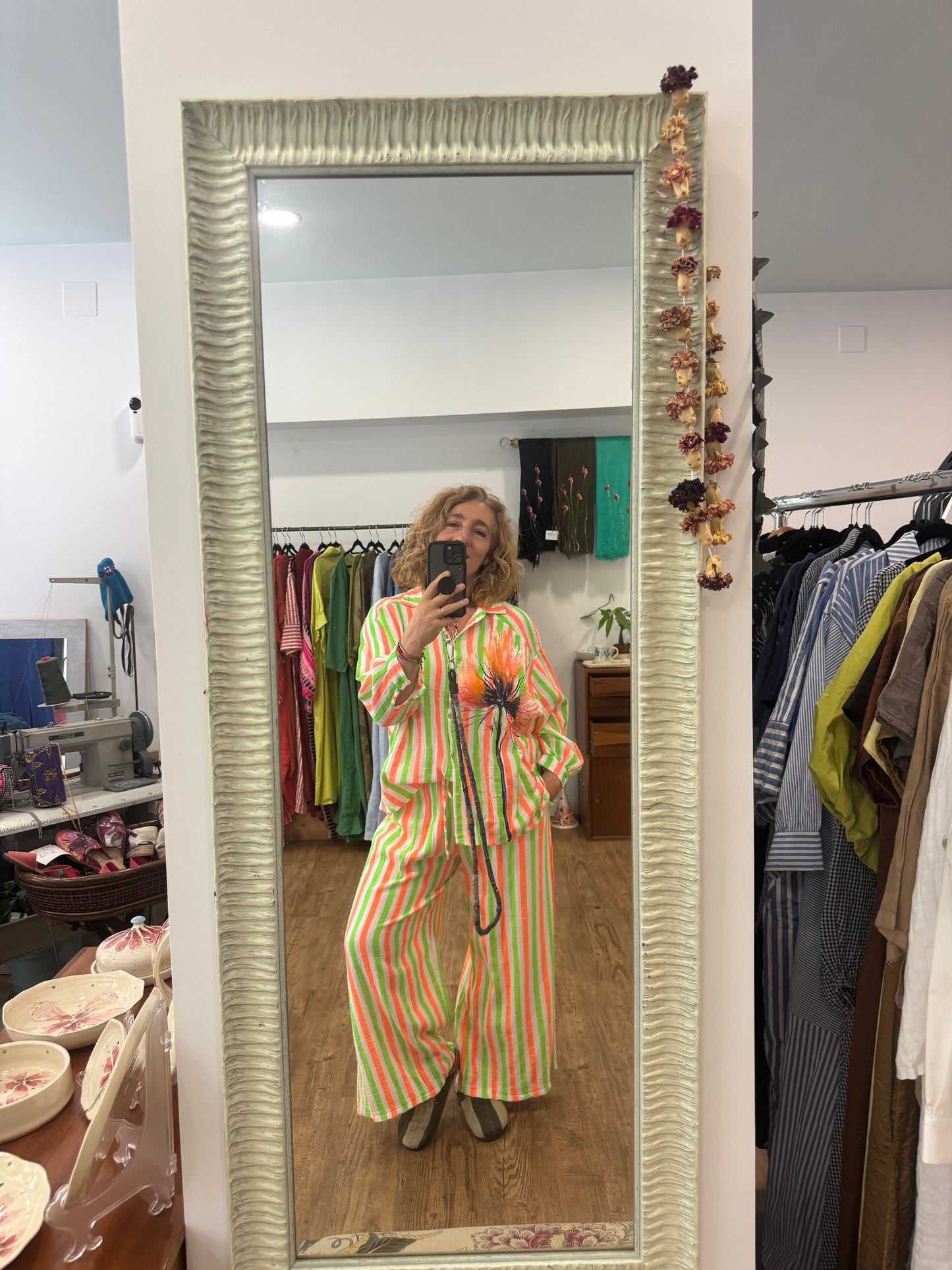 Conjunto raya verde flúor