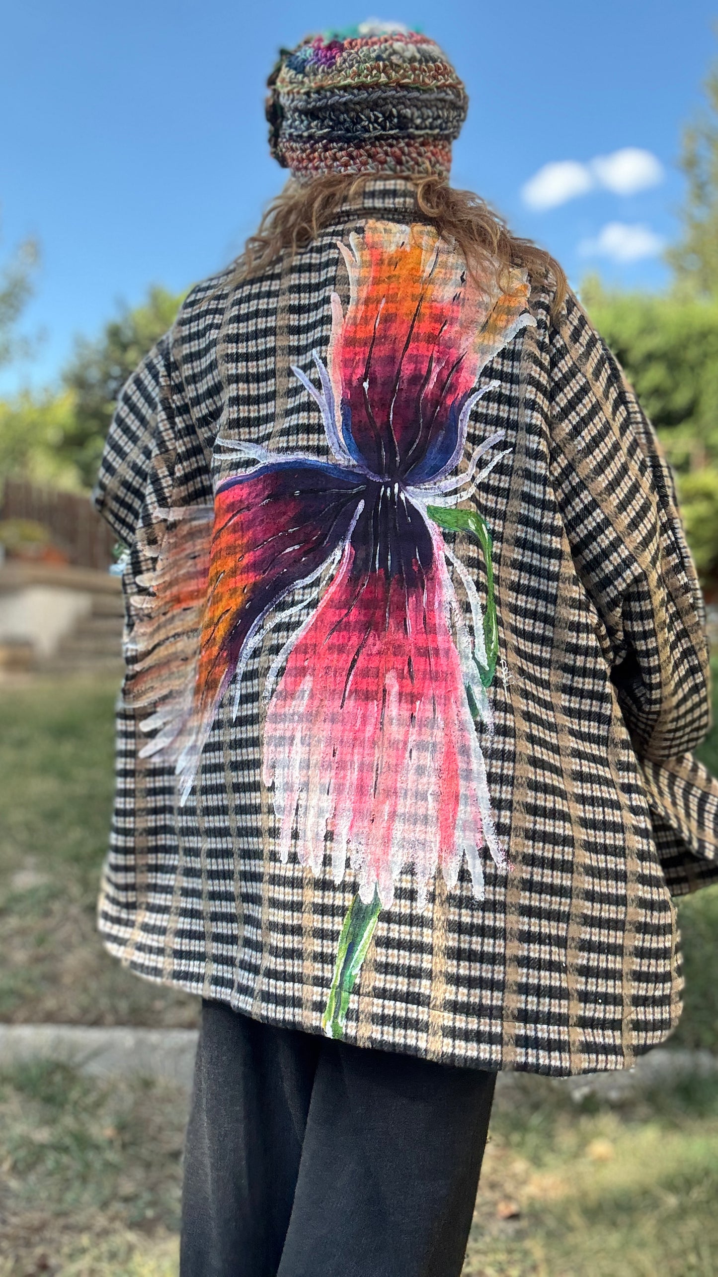 Abrigo cuadro oversize