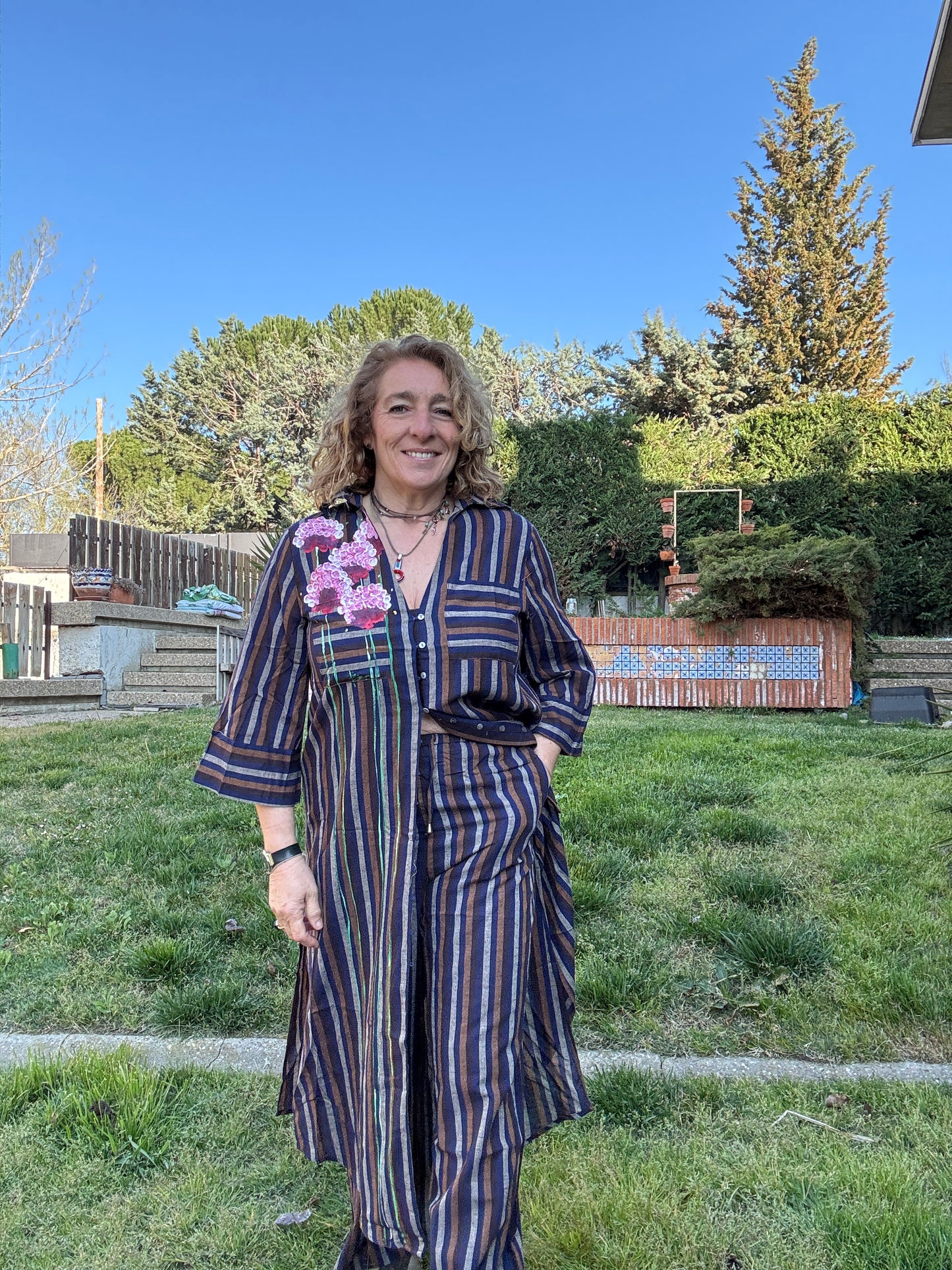 Conjunto, raya azul
