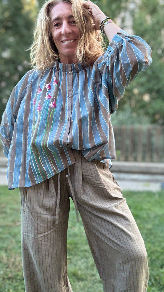 Blusa raya azul - topo