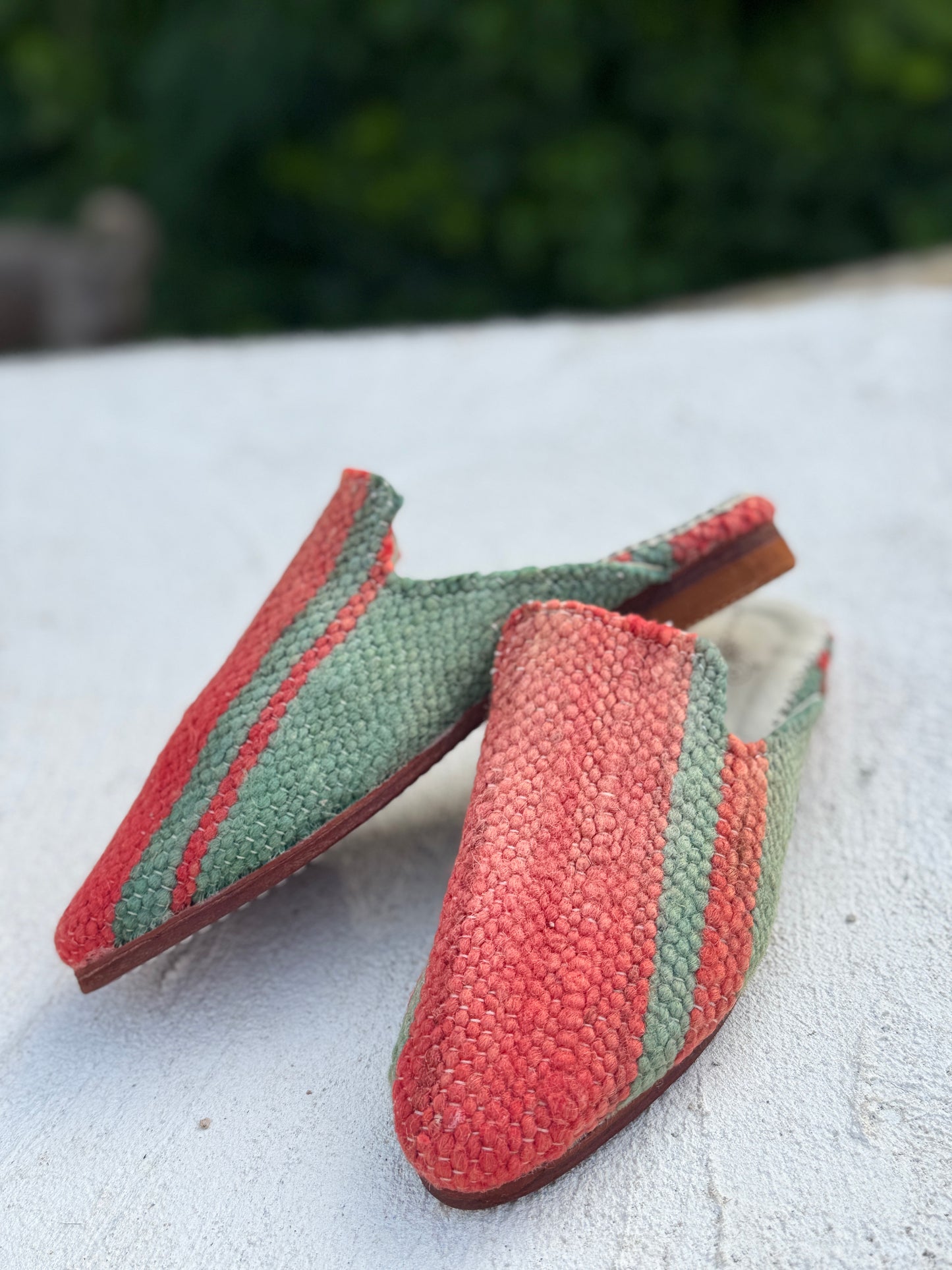 Babucha raya teja - verde