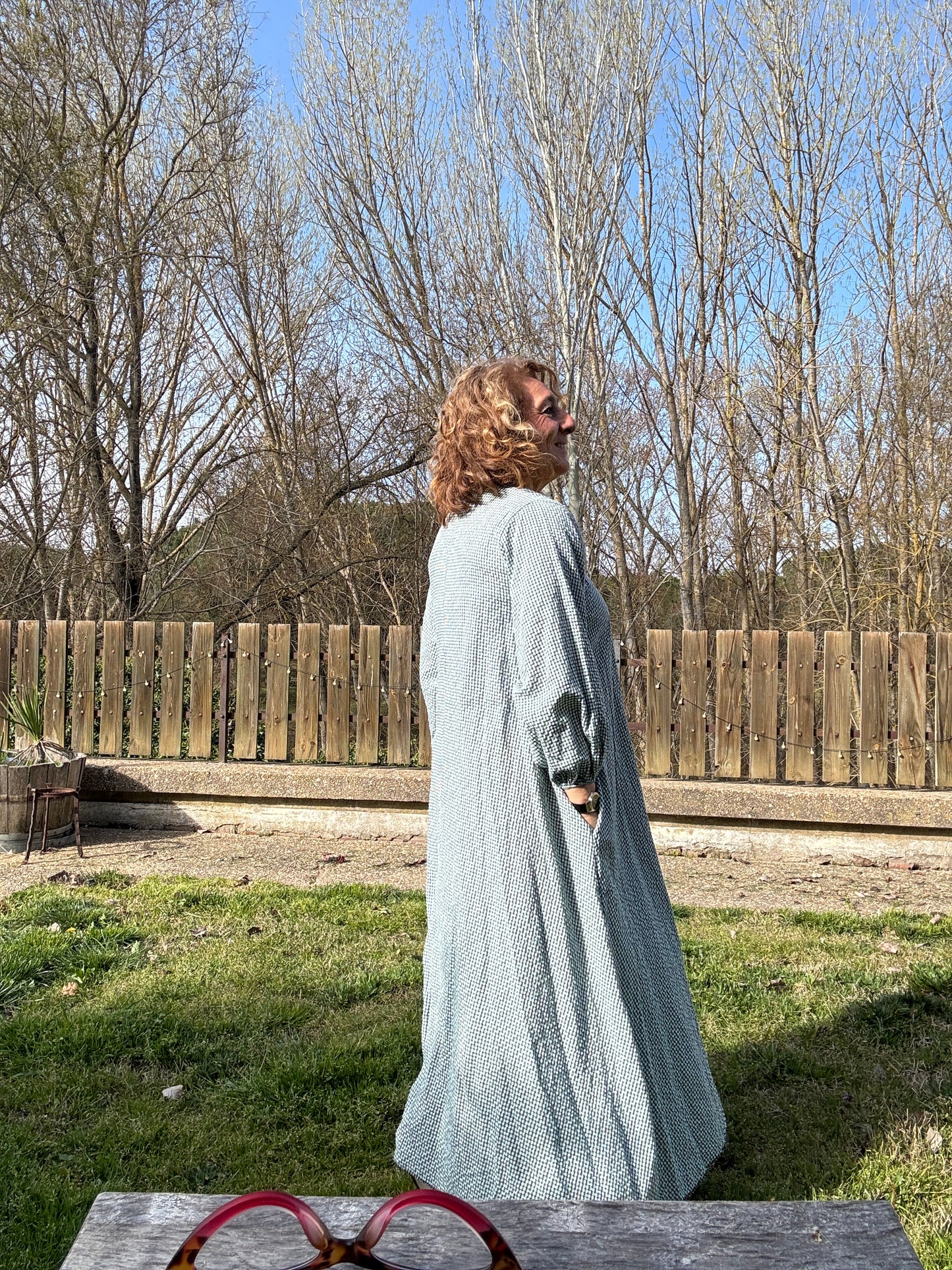 Vestido vichy azul