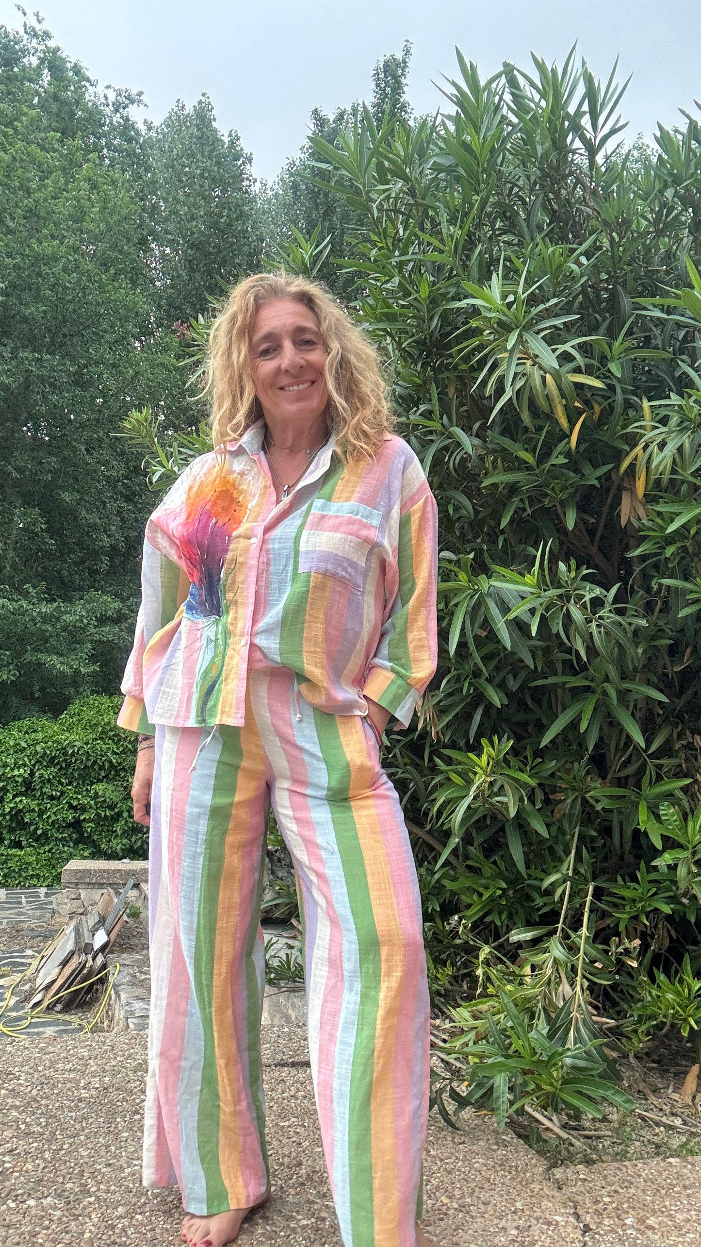 Conjunto raya multicolor