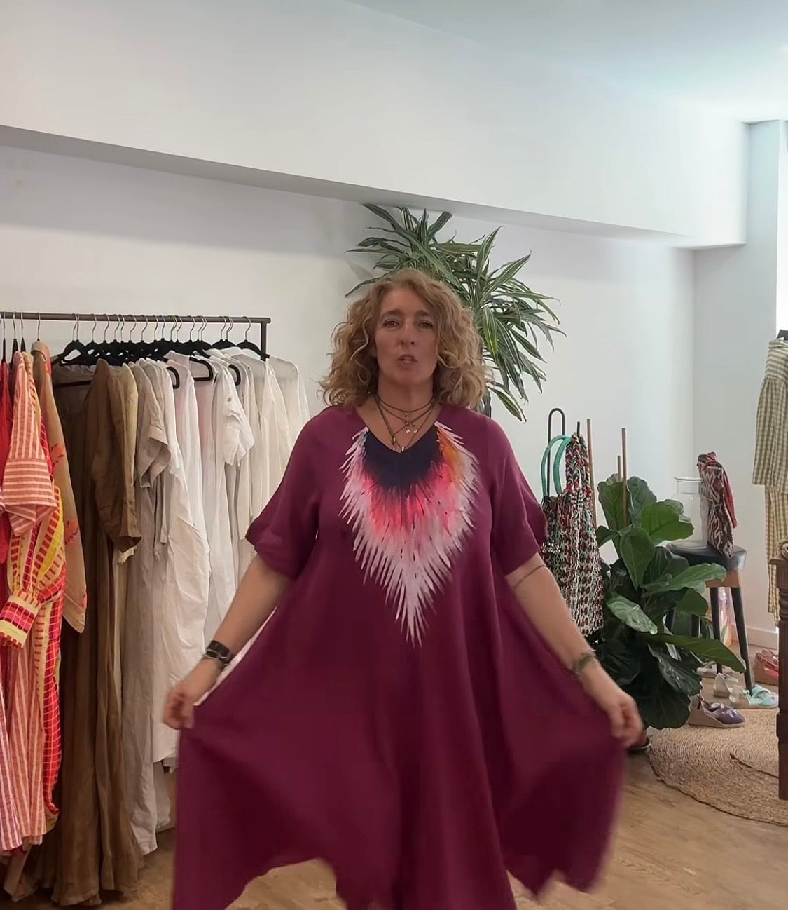 Vestido bies buganvilla